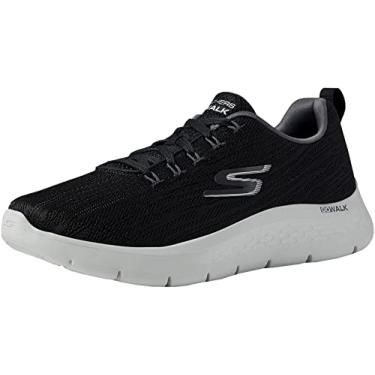 Imagem de Skechers Tênis masculino Gowalk Flex-Atlético de caminhada com espuma resfriada a ar, Preto/Cinza 2, 13