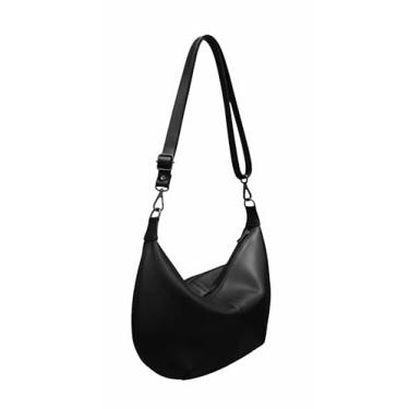 Imagem de Bolsa Feminina Tote(Sacola) Grande de Ombro em Legítimo Couro - Espaçosa com Alça Ajustável, Fecho Zíper e Metais Onix (Grafite) (preto)