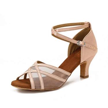 Imagem de Tênis de dança feminino Salsa Salsa da Akanu Latin Dance, Nude-2.5 Inch Heel, 10.5