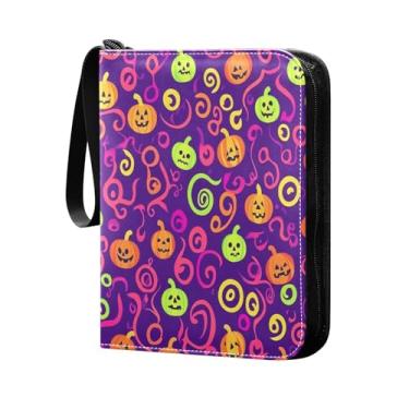 Imagem de Wassud O fichário de 4 bolsos Vibrant Swirls comporta 400 cartões padrão à prova d'água TCG CCG MTG álbum presentes para colecionadores, meninos e meninas
