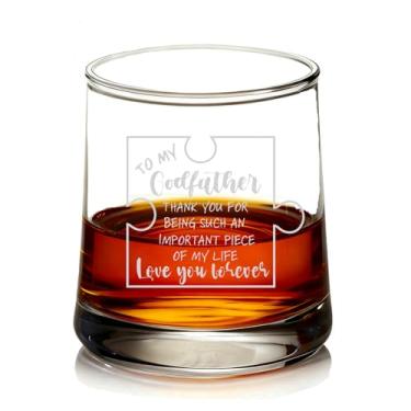 Imagem de JERIO Presentes de Godfather para homens copo de uísque de 270 ml, presente de padrinho para Natal, aniversário, copo de dia dos pais de Godchild Old Fashioned, uma peça tão importante da minha vida
