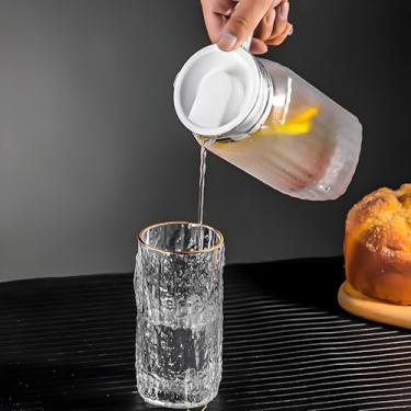 Imagem de Jarra de plástico com tampa livre de BPA para bebidas ecológicas para suco de limonada quente/frio, chaleira de chá gelado, 800 ml