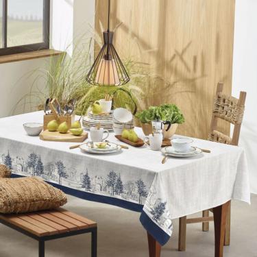 Imagem de Toalha de Mesa Teka Basic 6 Lugares Retangular Estampada 1,40m x 2,10m