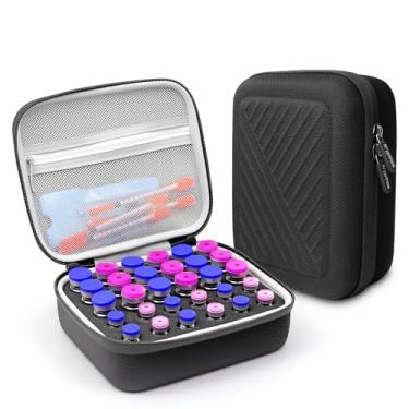 Imagem de Krypthos Estojo Protetor Para Frasco De Insulina, Bolsa Organizadora Diabéticos, Frascos Padrão 10 Ml U-100, Transporte, Suporte Geladeira, Sem Gelo (Preto, 30 Compartimentos)