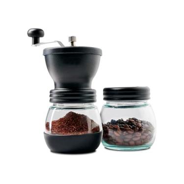 Imagem de Moedor de Café Manual com Ajuste de Moagem, Recipientes de Vidro Duplos, Manivela Ergonômica, Construção Durável, para Café Expresso e Prensa Francesa