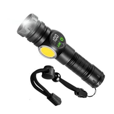 Imagem de Lanterna Tática Super LED COB 12000 Lúmens com Função Power Bank - Ideal para Acampamentos e Emergências