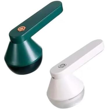 Imagem de Papa Bolinhas Elétrico Portátil Recarregável – Removedor de Fiapos para Roupas, Casacos e Tecidos, com Lâmina Afiada e Coletor Transparente, Cor Verde