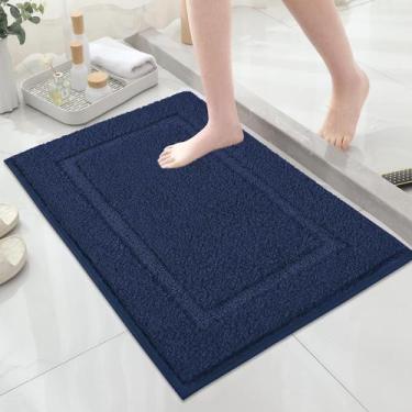Imagem de Tapetes de banheiro SHACOS Super Soft Microfiber Azul Marinho 50x80cm