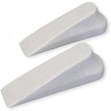 Imagem de Paradores de porta de borracha preta evitam batidas, e e confiavel