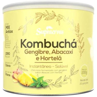 Imagem de Kombuchá 200 gr Sabor Gengibre Abacaxi Hortelã chá verde próbiótico - 