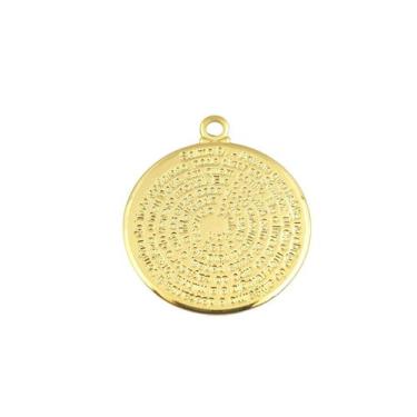 Imagem de Pingente Oração Salmo 91 Banhado a Ouro  - Lazzuli Joias