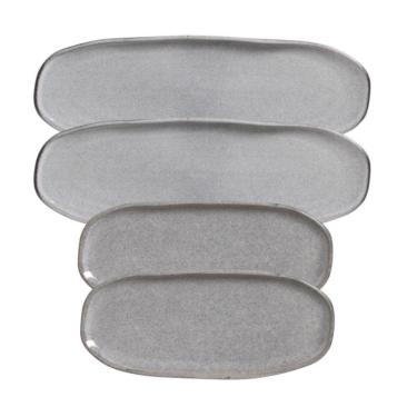 Imagem de Conjunto Com 04 Travessas Oval Rasa Orgânico Dust Porto Brasil