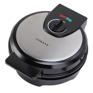 Imagem de ZJchao Máquina de Fazer Rosquinhas, Máquina de Waffle Antiaderente Com Aquecimento Dupla Face e Alça de Toque Fresco, para Uso Em Cozinha Doméstica, Preto (Plugue UE 220V)