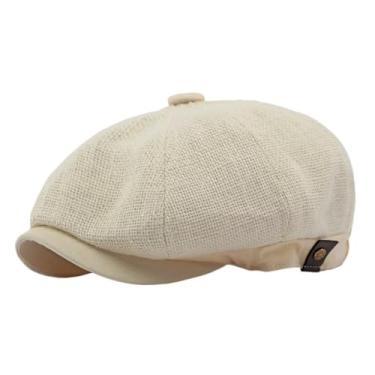 Imagem de GTIANHE-TAN Boina feminina chapéu jornaleiro quatro estações de chapéus modernos para viagens urbanas e festivais, One Size, Ágata