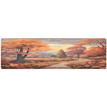 Imagem de Tripé longo com cenário de outono, caminho de mesa quente, decoração de mesa