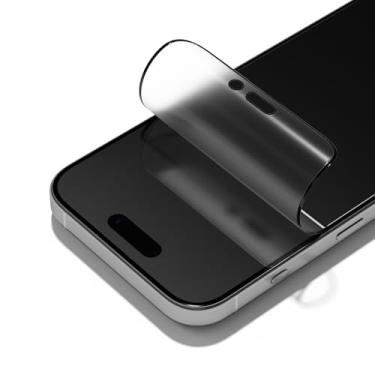 Imagem de RhinoShield Protetor de tela Matte Impact Pro compatível com iPhone 15 Pro | Proteção superior a impactos, resistência a arranhões, sem estática, resistente à luz azul, ferramenta de instalação