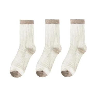 Imagem de Meias Masculinas De Cano Médio Estilo Harajuku Quentes Para Negócios C