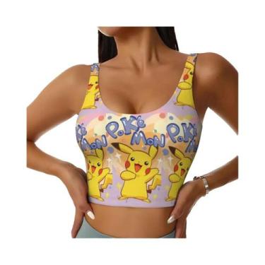 Imagem de Sutiãs Esportivos Personalizados Para Mulheres Pikachu De Alto Impacto