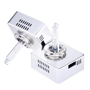 Imagem de Pacote com 2 lâmpadas de farol HID Xenon D5S 6000K branco frio 35W para Chevrolet Equinox GMC Terrain 2018-2021, D5S C1 lâmpada de substituição para projetor de farol bi-xenon