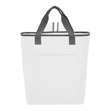 Imagem de Joitme Sacolas térmicas cinza claro isoladas 36 latas térmicas femininas lancheira 35 x 14 cm x 40 cm