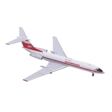 Imagem de Replica Aircraft Models 1:400 Scale Miniature Airliner Model for 62411 for Interflug TU-134A DDR-SCP Aircraft Highly Detailed Airplane Miniature Airplane Model