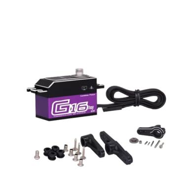 Imagem de 16KG High Torque CNC Aluminum Shell Metal Gear Hollow Shaft Waterproof 1:10 Short Body