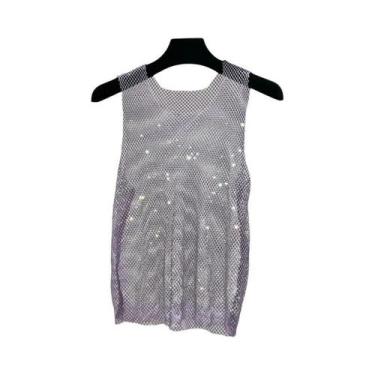 Imagem de Camiseta De Verão Y2K Para Mulheres Com Brilho De Diamante, Camisa De 