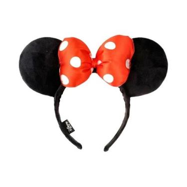 Imagem de Minnie arco bandana mickey mouse bolinhas arco dy preto orelha bandana