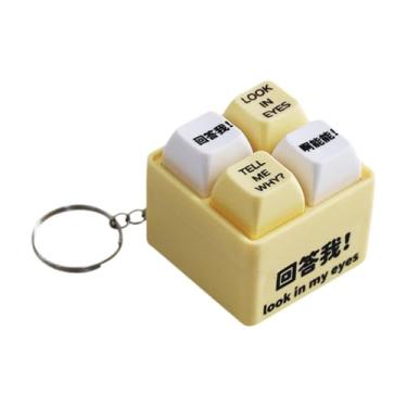 Imagem de Dynwave Chaveiro antiestresse luminoso, portátil, brinquedo sensorial interativo e inovador, botão de descompressão criativo para presentear adultos e