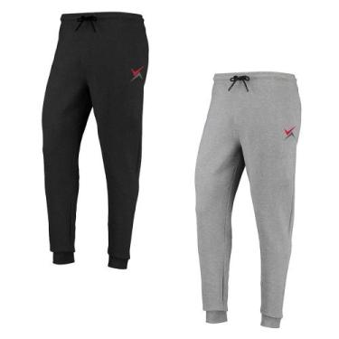 Imagem de Kit 2 Calça Moletom Masculina Bolsos Dia a Dia Leve Conforto - Polo Bl