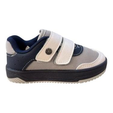 Imagem de Tenis Infantil Menino Kidy Casual Conforto Calce Fácil Autocolante 31310435028 Branco-Masculino