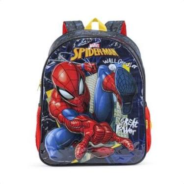 Imagem de Mochila Escolar Xeryus 16 SpiderMan 13342 Preto e Azul - Infantil-Unissex