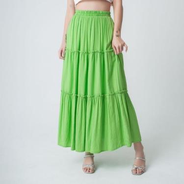 Imagem de Saia susie três marias feminina - Susie Modas, Verde, G, 10 unidades
