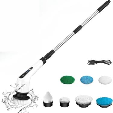 Imagem de Escova De Limpeza Ajustável Janela Banheiro e Cozinha Ferramenta 7 em 1/9 em 1 Recarregável
