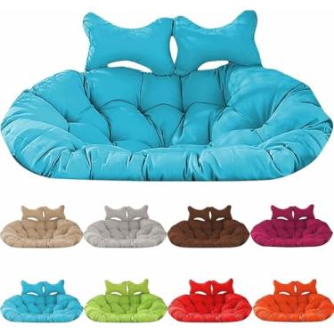 Imagem de Almofada para cadeira suspensa tipo ovo, 6,3" x 39; Almofada grossa para balanço suspenso externo, almofada lavável para cadeira suspensa tipo ovo para jardim