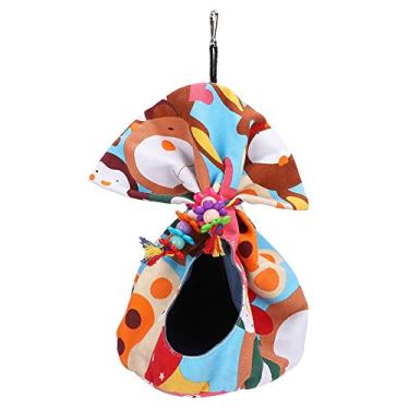 Imagem de Ainoli Mini Lona Pet Papagaio Pássaro Rede de Dormir Pendurada Bolso Ninho Gaiola Acessórios (Grande: Aprox.17,6x16,2x15cm / 6,93x6,38x5,91 pol.)
