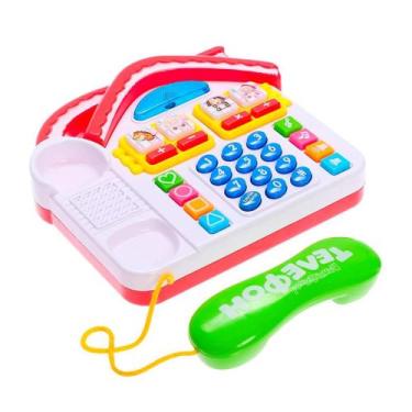 Imagem de Telefone Brinquedo Infantil Educativo Formas Números Animais - Dm Toys