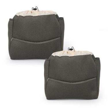 Imagem de 2 peças de saco de lixo para caça em sela, bolsas de sela com cordão/bolsa de bolso com zíper, bolsas de lixo de árvore com cor sólida, acessórios leves de equipamento de caça para esportes ao ar