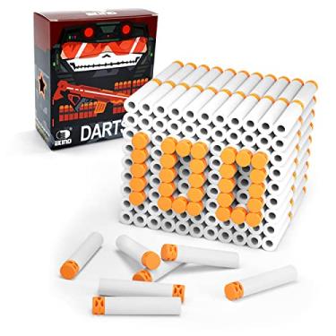 Imagem de EKIND 100 peças de waffles TPR de 7,2 cm de cabeça macia que brilha no escuro de dardos de espuma compatíveis com pistola de brinquedo Nerf AccuStrike Elite Series Blasters (branco)