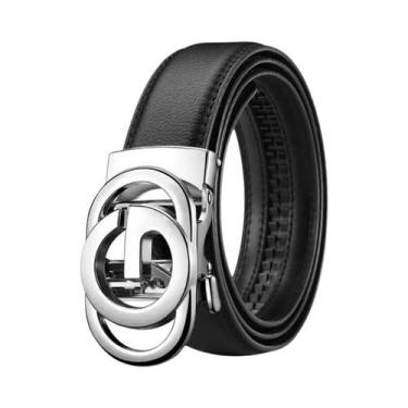 Imagem de Cinto Masculino De Couro Genuíno Com Fivela Automática De Liga De Alta