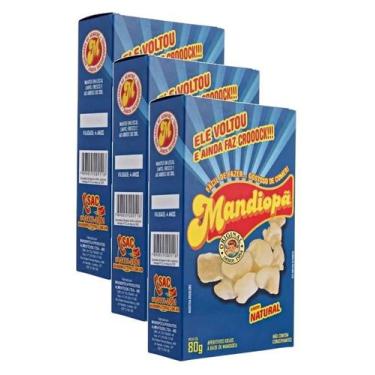 Imagem de Kit 3 Salgadinho Mandiopã Sabor Natural 80G Cada