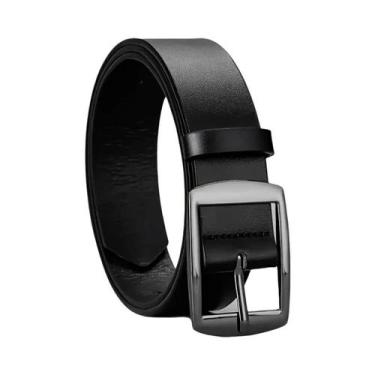 Imagem de Cinto De Couro PU Luxuoso Masculino Com Fivela De Metal, Cinto Designe