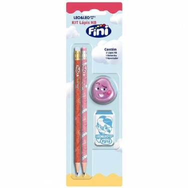 Imagem de Kit 2 Lapis HB + 1 borracha + 1 apontador - 4 unidades - Fini - LEONOR