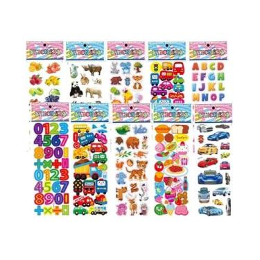 Imagem de Adesivos 3D De Dinossauros Para Crianças 10-100PCS Decoração De Parede