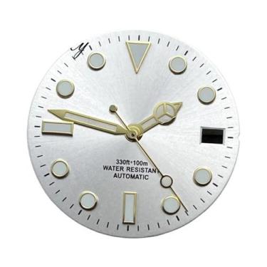 Imagem de Mostrador De Relógio Luminoso Sunburst 28.5mm Com Ponteiros Para Movim