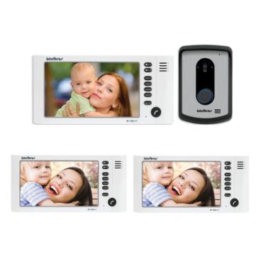 Imagem de Kit Video Porteiro Color IV 7010 HF + 2 Extensões Vídeo IV 7000 HF IN Intelbras