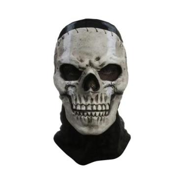 Imagem de Máscara De Caveira De Terror De Halloween Em Látex, Capacete De Esquel