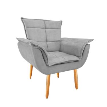 Imagem de Poltrona Opala Suede Cinza
