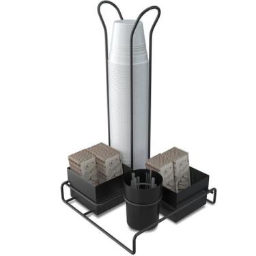 Imagem de Suporte Porta Copos Descartáveis 50 E 80ml Organizador Porta Sachês Co