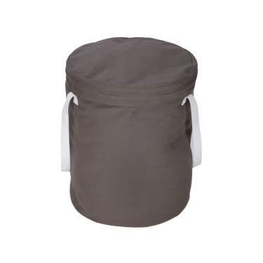 Imagem de Cesto Organizador Tramontina em Lona Cinza com Fechamento à Fecho